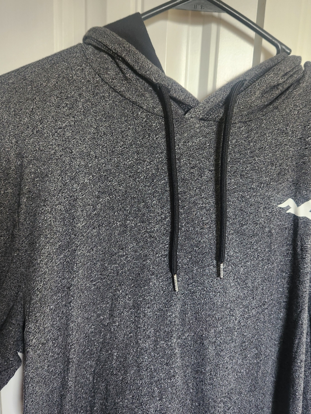Hollister Men's Black Heather Lightweight Hoodie Shirt Size XL - Picture 5 of 9